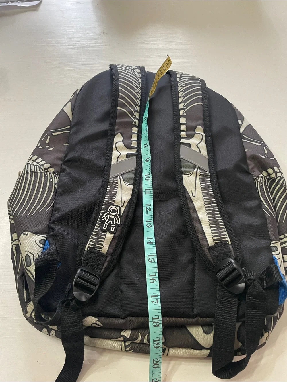 Space Junk skeleton dinosaurs book bag
